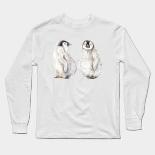 Baby Watercolor Penguins Long Sleeve T-Shirt